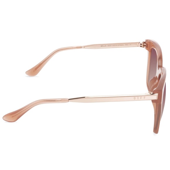 DIFF Bella Sunglasses Oyster Pink Frames Rose Gradient Lenses DIFF x VICI Collab - Picture 7 of 14